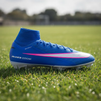 Nike Zoom Mercurial Superfly 10 Elite Gras Voetbalschoenen (FG) Blauw Wit Felroze