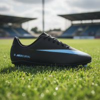 Nike Mercurial Vapor 16 Club Gras / Kunstgras Voetbalschoenen (MG) Kids Zwart Lichtblauw