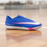 Nike Zoom Mercurial Vapor 16 Academy Zaalvoetbalschoenen (IN) Blauw Wit Felroze