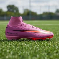 Nike Zoom Mercurial Superfly 10 Pro Gazon Naturel Chaussures de Foot (FG) Rose Rouge Vif Bleu Clair