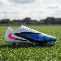 Nike Phantom 6 Low Elite Gras Voetbalschoenen (FG) Blauw Wit Felroze