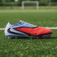 Nike Phantom 6 Low Pro Gazon Naturel Chaussures de Foot (FG) Bleu Clair Rouge Vif Noir