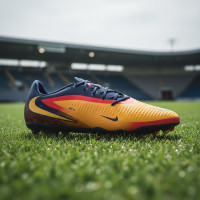 Nike Phantom 6 Low Haaland Academy Gras / Kunstgras Voetbalschoenen (MG) Donkerblauw Oranje Geel Rood