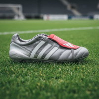 adidas Predator Gunmetal Mania Elite FT Gras Voetbalschoenen (FG) Grijs Rood Zilver Wit
