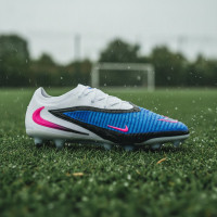 Nike Phantom 6 Low Elite IJzeren-Nop Voetbalschoenen (SG) Pro Player Blauw Wit Felroze