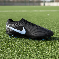 Nike Tiempo Maestro Elite Gazon Artificiel Chaussures de Foot (AG) Noir Bleu Clair