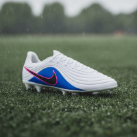 Nike Tiempo Maestro Academy Crampons Vissés Chaussures de Foot (SG) Blanc Bleu Rose Vif