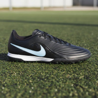 Nike Tiempo Maestro Academy Turf Chaussures de Foot (TF) Noir Bleu Clair
