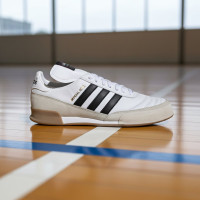 adidas Mundial Goal Chaussures de Foot en Salle (IN) Blanc Noir Doré