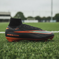 Nike Zoom Mercurial Superfly 10 LV8 Elite Gazon Naturel Chaussures de Foot (FG) Noir Orange Multicolore