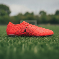 Nike Jordan Tiempo Maestro Elite SE Gazon Naturel Chaussures de Foot (FG) Rouge Vif Noir