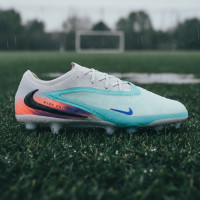 Nike Phantom 6 Low Elite IJzeren-Nop Voetbalschoenen (SG) Pro Player Zilver Turquoise Oranje Blauw