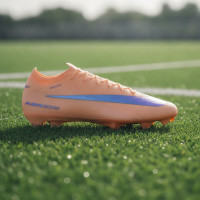 Nike Zoom Mercurial Vapor 16 LV8 Elite Gazon Naturel Chaussures de Foot (FG) Rose Saumon Bleu Foncé Mauve