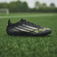 adidas F50 Pro Gras Voetbalschoenen (FG) Zwart Zilver Neongeel