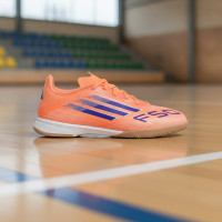adidas F50 League Chaussures de Foot en Salle (IN) Enfants Orange Bleu Blanc