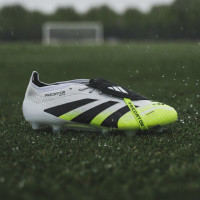 adidas Predator Elite FT IJzeren-Nop Voetbalschoenen (SG) Wit Zwart Neongeel