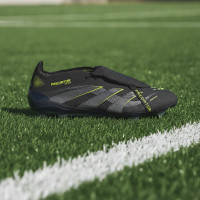 adidas Predator Elite FT Gras Voetbalschoenen (FG) Zwart Donkergrijs Neongeel