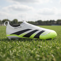 adidas Predator League Veterloze Gras / Kunstgras Voetbalschoenen (MG) Kids Wit Zwart Neongeel