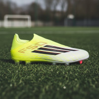 adidas F50 League Veterloze Gras / Kunstgras Voetbalschoenen (MG) Neongeel Zwart Rood