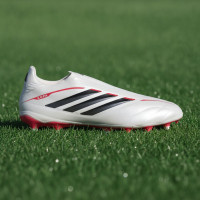 adidas Copa Pure IV League Sans Lacets Gazon Naturel Chaussures de Foot (FG) Blanc Noir Rouge