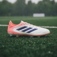 adidas Copa Pure III Elite IJzeren-Nop Voetbalschoenen (SG) Gebroken Wit Blauw Roze