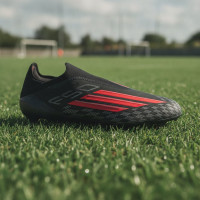 adidas F50 Elite Veterloze Gras Voetbalschoenen (FG) Zwart Rood Donkergrijs