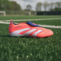 adidas Predator Elite FT Gazon Naturel Chaussures de Foot (FG) Enfants Orange Blanc Bleu