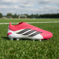 adidas Predator League Veterloze Gras Voetbalschoenen (FG) Kids Rood Wit Zwart