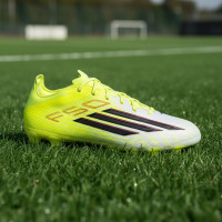 adidas F50 Pro Gazon Naturel Artificiel Chaussures de Foot (MG) Néon Jaune Noir Rouge