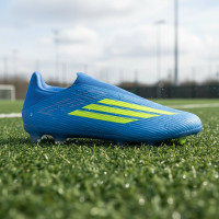 adidas F50 League Veterloze Gras / Kunstgras Voetbalschoenen (MG) Blauw Neongeel