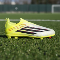 adidas F50 League Veterloze Gras / Kunstgras Voetbalschoenen (MG) Kids Neongeel Zwart Rood