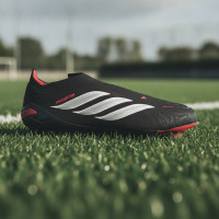 adidas Predator Elite Veterloze Gras Voetbalschoenen (FG) Zwart Wit Rood