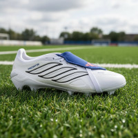 adidas Predator League FT Gras Voetbalschoenen (FG) Wit Zilver Blauw Rood