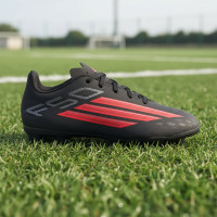 adidas F50 Club Gazon Naturel Gazon Artificiel Chaussures de Foot (MG) Enfants Noir Rouge Gris Foncé