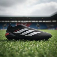 adidas Predator League Veterloze Gras Voetbalschoenen (FG) Zwart Wit Rood