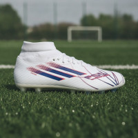 adidas F50 Sparkfusion League Gazon Naturel Artificiel Chaussures de Foot (MG) Femmes Blanc Bleu Rouge