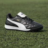 PUMA King Top Turf Voetbalschoenen (TF) Zwart Wit Goud