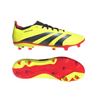 adidas Predator League Gazon Naturel Chaussures de Foot (FG) Jaune Vif Noir Rouge