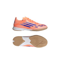 adidas F50 League Chaussures de Foot en Salle (IN) Enfants Orange Bleu Blanc