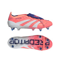 adidas Predator Elite FT Crampons Vissés Chaussures de Foot (SG) Orange Blanc Bleu