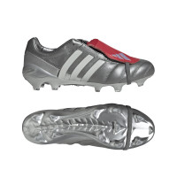 adidas Predator Gunmetal Mania Elite FT Gras Voetbalschoenen (FG) Grijs Rood Zilver Wit
