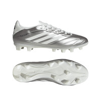 adidas Copa Pure IV Club Gras / Kunstgras Voetbalschoenen (MG) Zilver Wit Donkergrijs