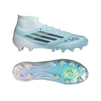 adidas F50 Sparkfusion Elite Gras / Kunstgras Voetbalschoenen (MG) Dames Lichtblauw Donkerblauw Neongeel