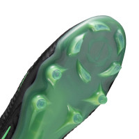 Nike Phantom 6 Low Elite Gazon Naturel Chaussures de Foot (FG) Noir Vert Vif