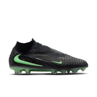 Nike Phantom 6 High Elite Gazon Naturel Chaussures de Foot (FG) Noir Vert Vif