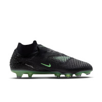 Nike Phantom 6 High Elite Gazon Naturel Chaussures de Foot (FG) Noir Vert Vif