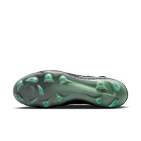 Nike Phantom 6 High Elite Gazon Naturel Chaussures de Foot (FG) Noir Vert Vif