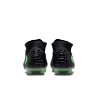 Nike Phantom 6 High Elite Gazon Naturel Chaussures de Foot (FG) Noir Vert Vif