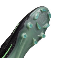 Nike Phantom 6 High Elite Gazon Naturel Chaussures de Foot (FG) Noir Vert Vif