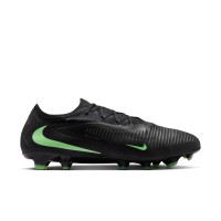 Nike Phantom 6 Low Pro Gras Voetbalschoenen (FG) Zwart Felgroen